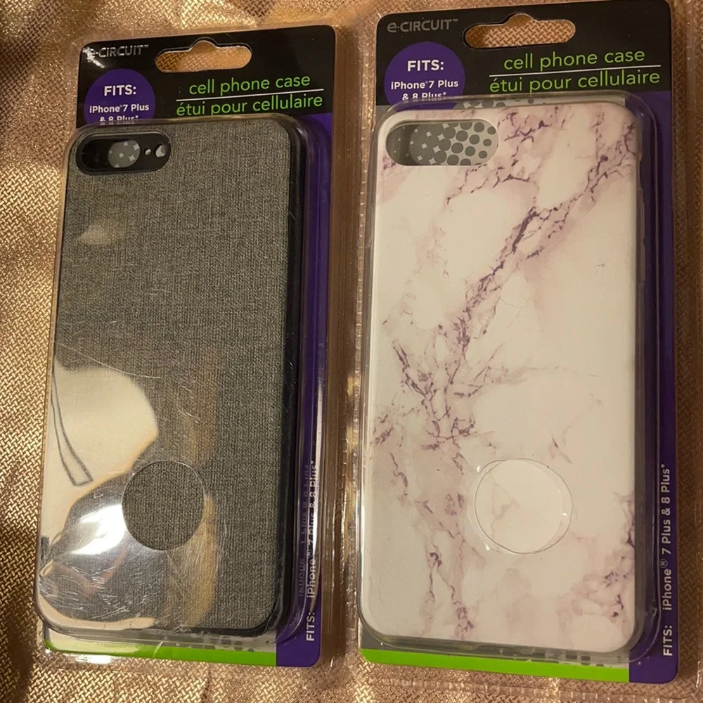 2- E-Circuit phone cases new in packages- iPhone 7 Plus & 8 plus